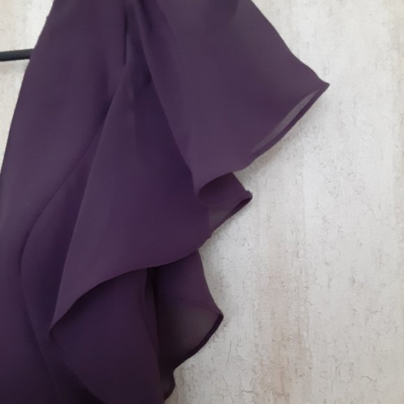 David's Bridal Chainti Plum Dress - Picture 4 of 11